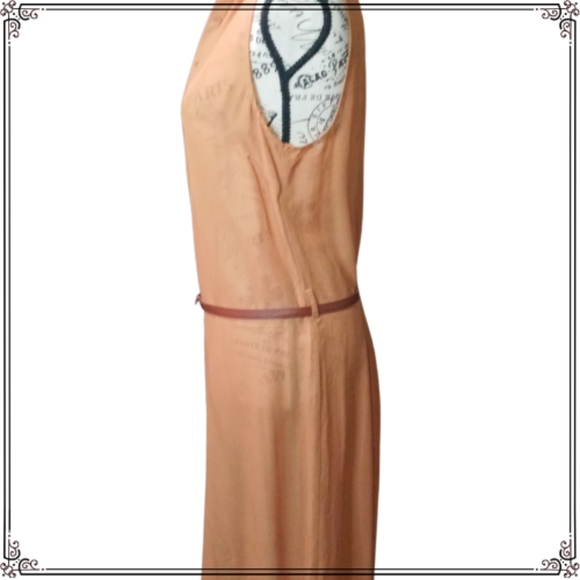 Ali & Kris Tan Sheer Button Down Sleeveless Maxi Dress - Picture 5 of 13
